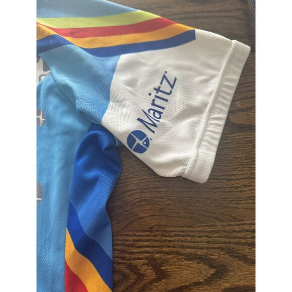 Unisex Peak 1 Cycling Jersey half zip with 3 pockets Multi color - Picture 10 of 11